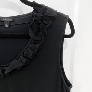 TALBOTS Black Dress with Ruffle Accents